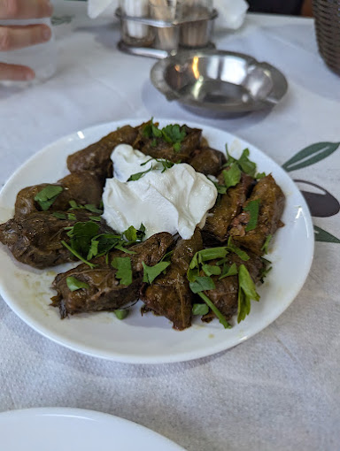 Vine leaves stuffed with rice (Dolmadakia)
