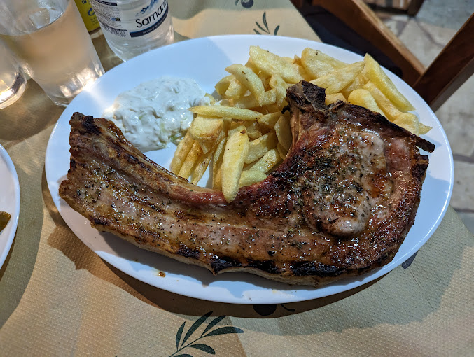 Giant pork chop